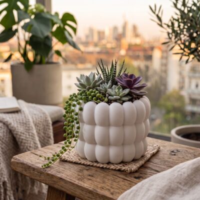 EXCLUSIF – Cache-pot bulles moderne