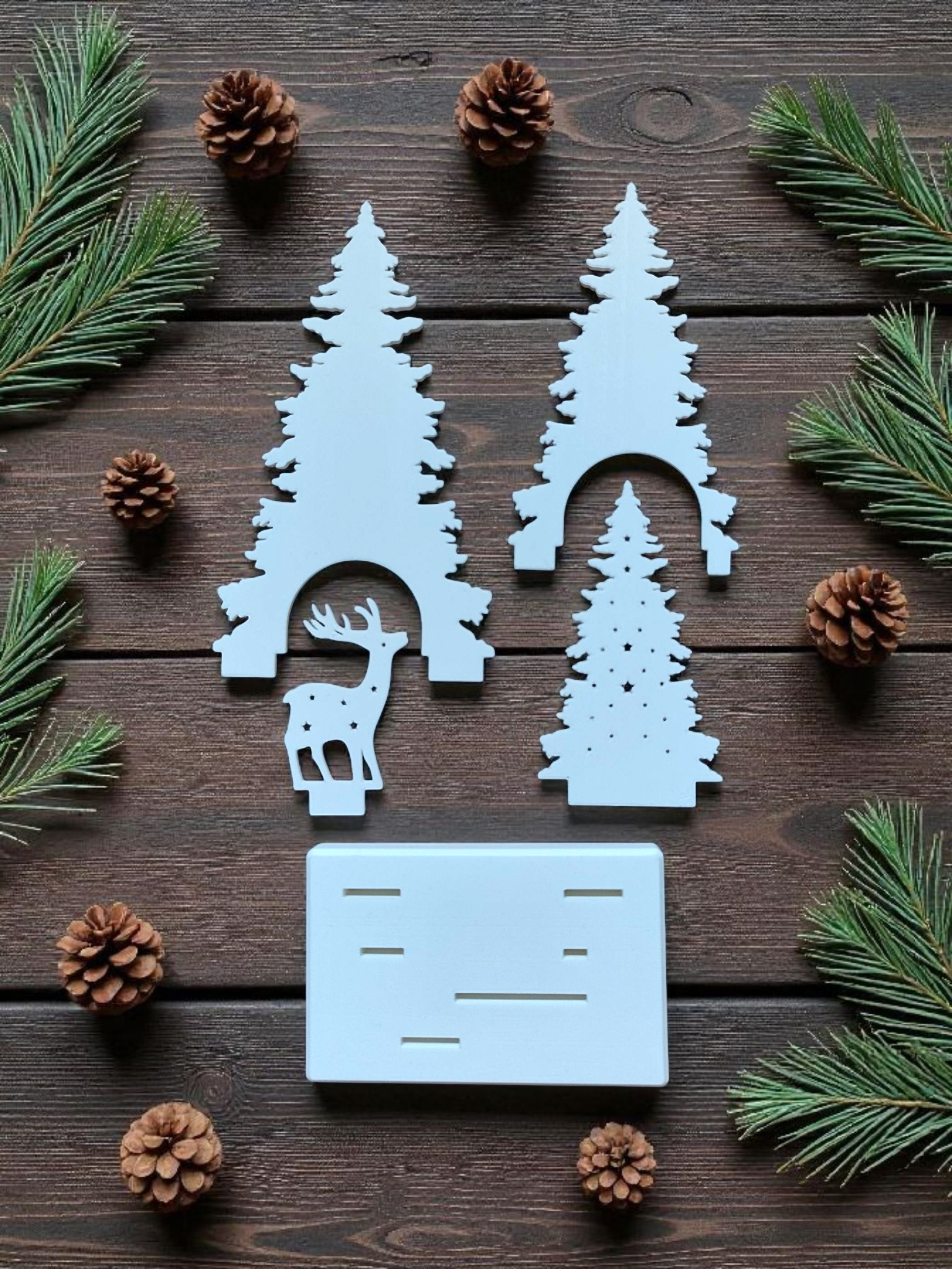 Christmas scene with LED tealight holder — view 4