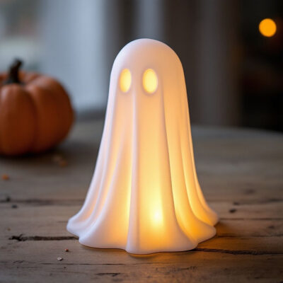Petit fantôme d’Halloween (veilleuse DEL)