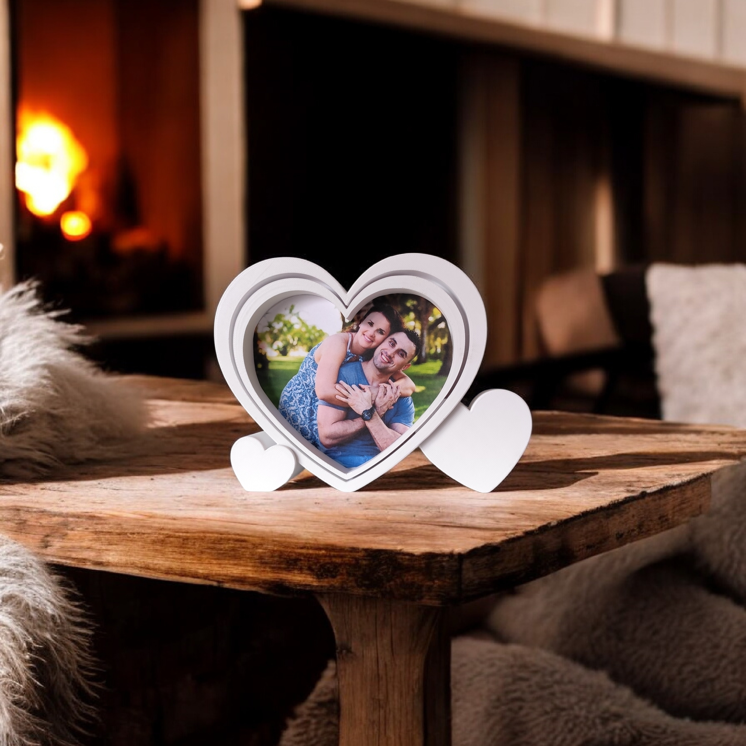 Heart-shaped photo frame (with cutting template) — view 3