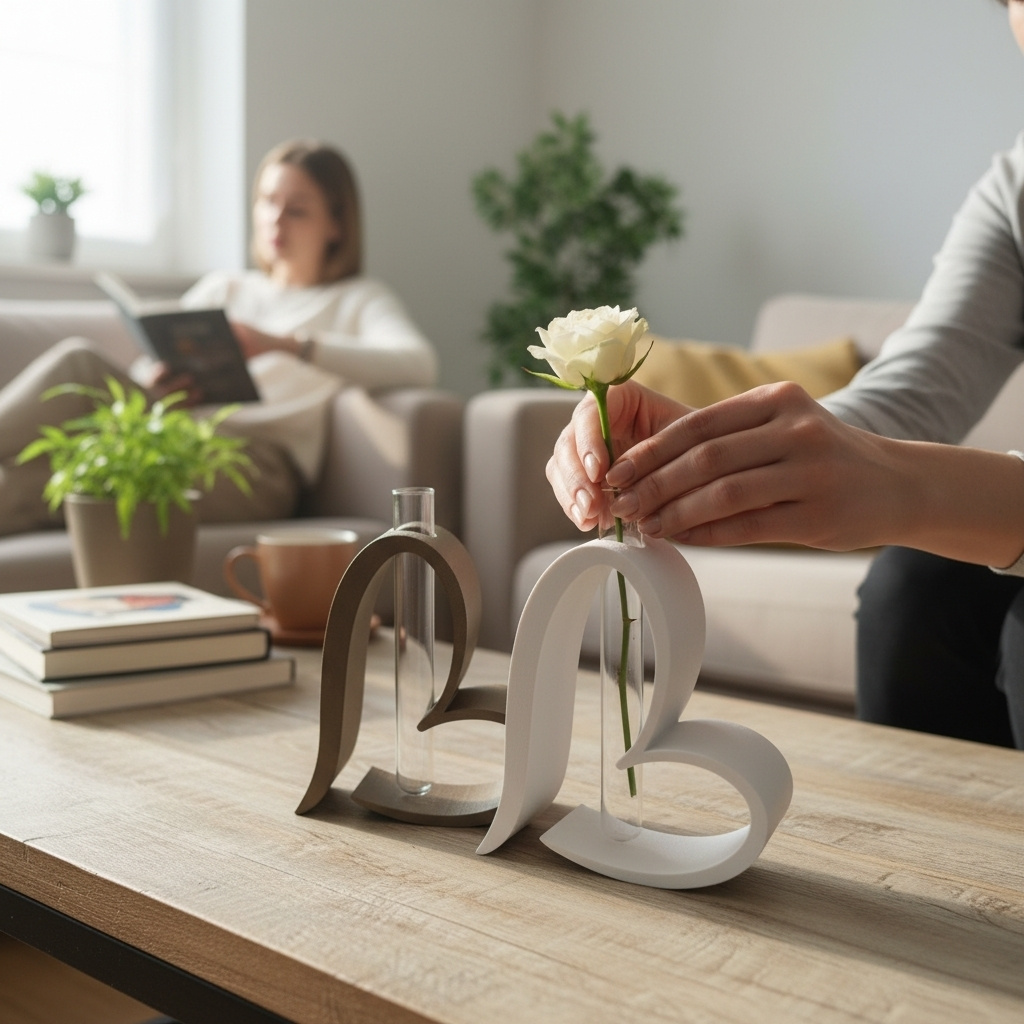 Heart vase with matching test tube — view 4