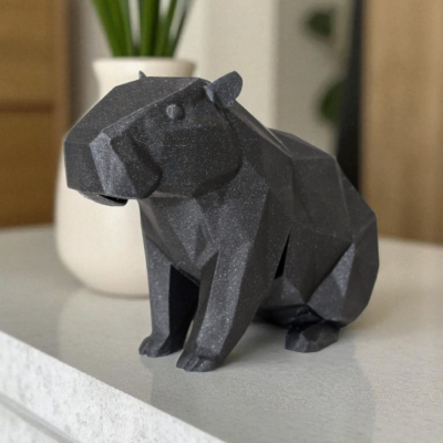 Capybara low poly minimaliste