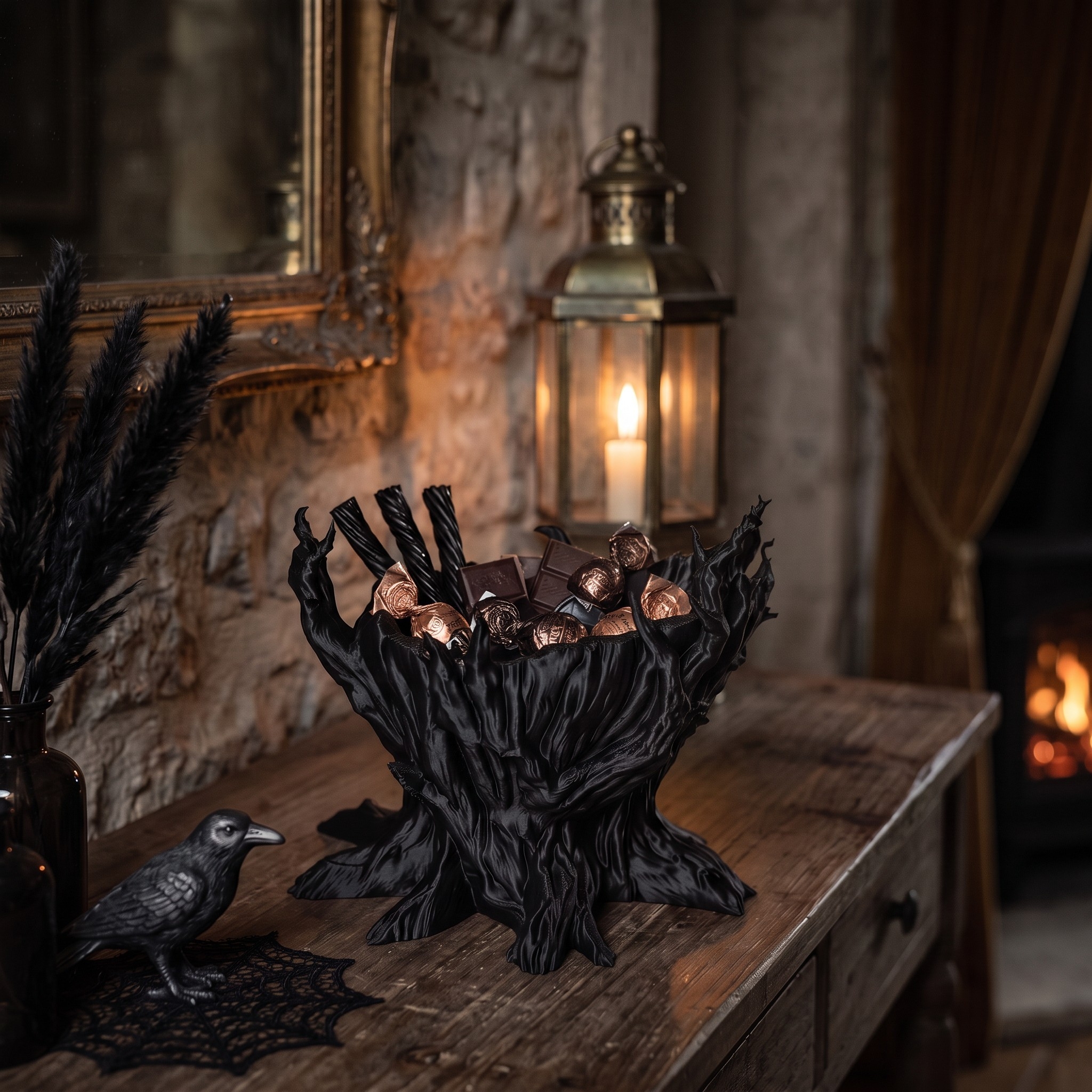 Haunted tree candy bowl — Halloween — view 2
