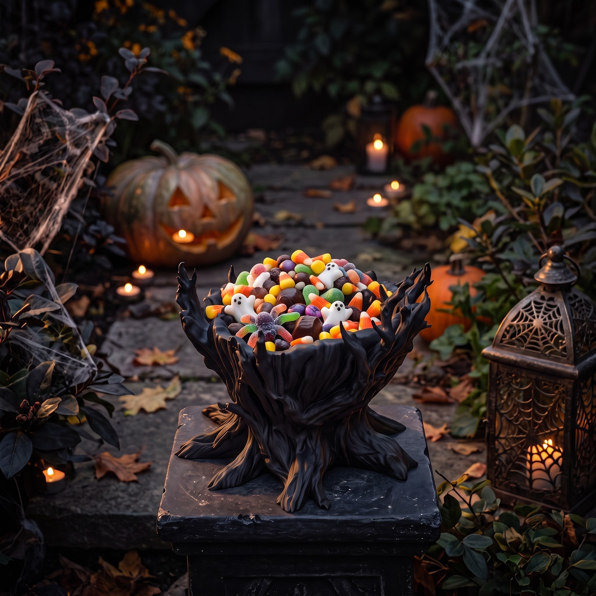 Haunted tree candy bowl — Halloween — view 4