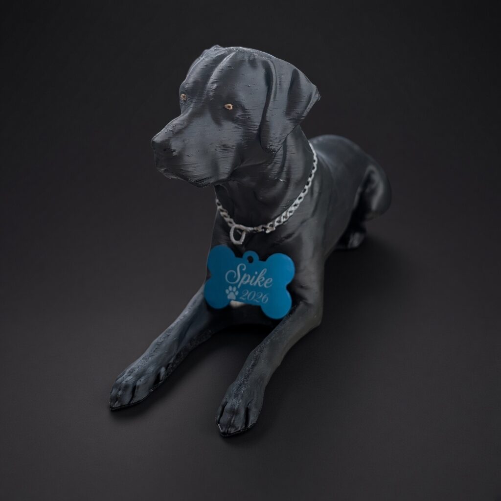 Figurine imprimée, autre angle — projet « Le gentil géant », Komplice3D