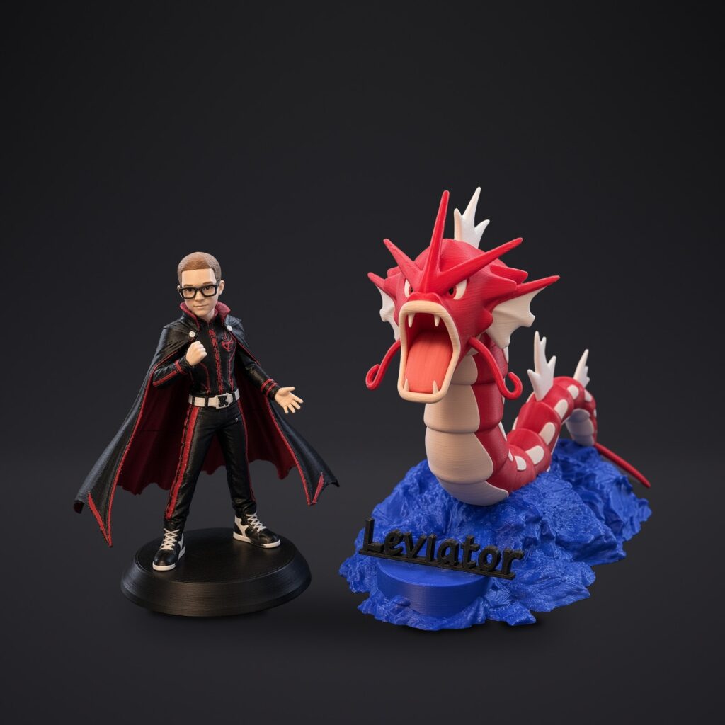 Figurine personnalisée et dragon Léviator — projet « Héros de collection », Komplice3D