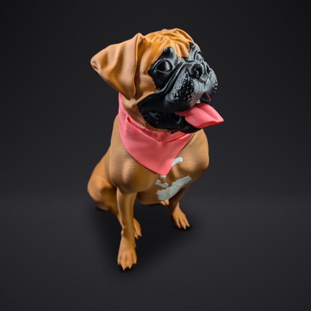 Figurine imprimée, autre angle — projet « Langue au vent », Komplice3D