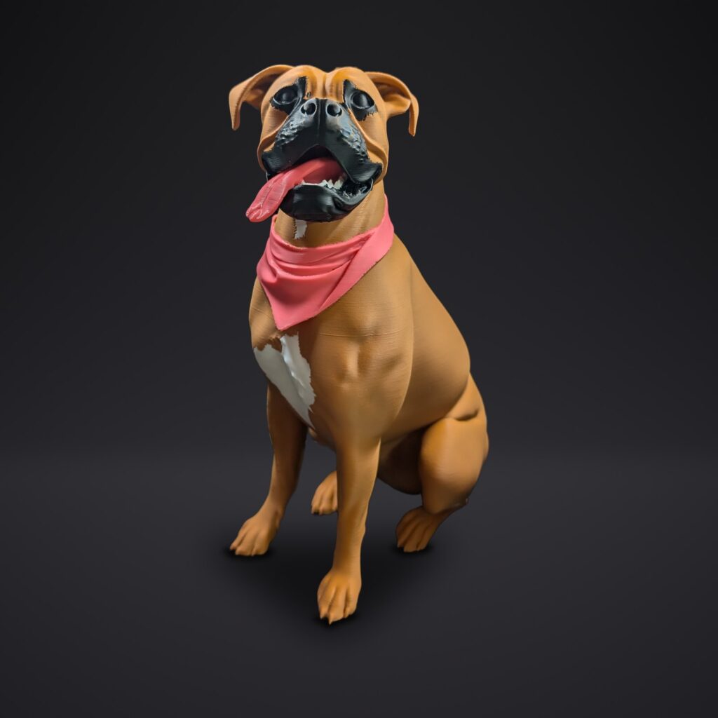 Figurine imprimée — projet « Le sourire au bandana rose », Komplice3D