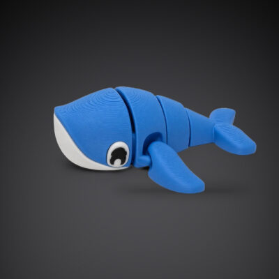 Baleine bleue articulée, impression 3D