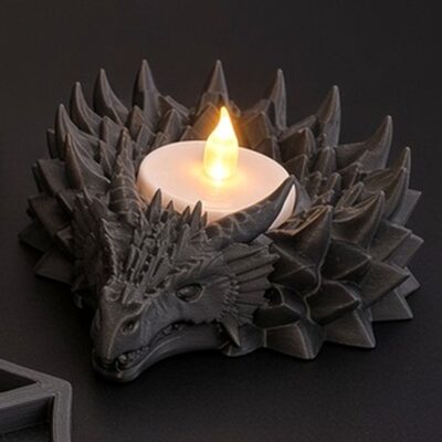 Porte-lampion dragon – lumière DEL, impression 3D