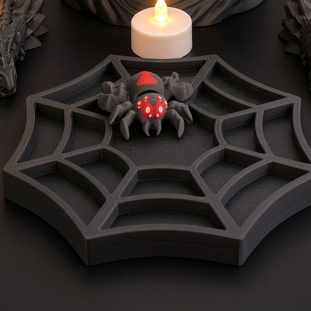 Porte-lampion toile d’araignée – lumière DEL, impression 3D