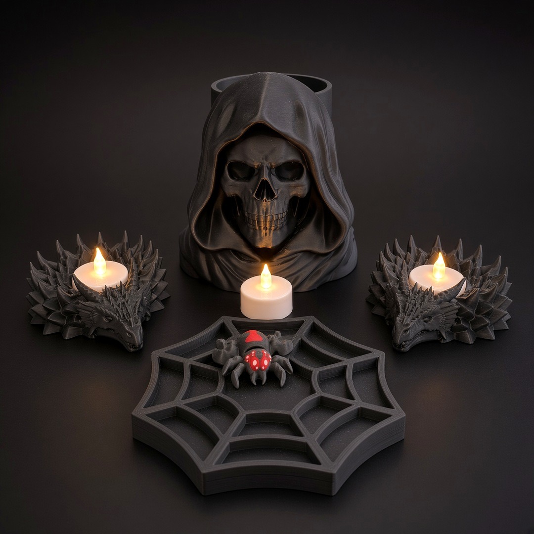 Porte-lampion toile d’araignée – lumière DEL, impression 3D, photo 4
