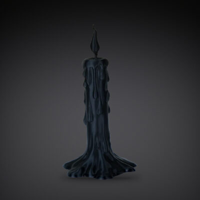 Bougie coulée éternelle – sculpture gothique, impression 3D