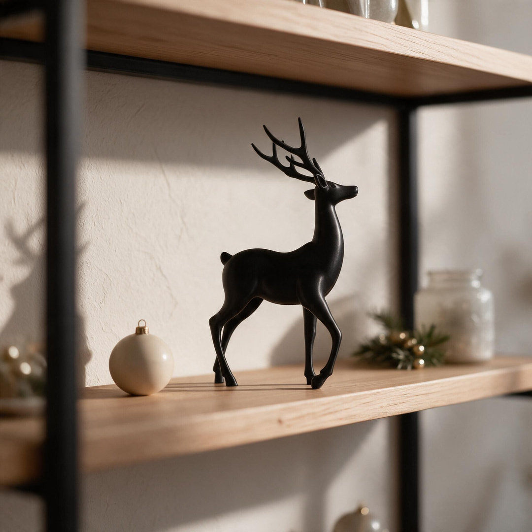 Minimalist Christmas deer, 3D printed, photo 3