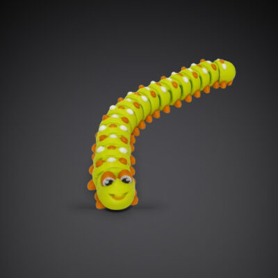 Chenille articulée, impression 3D