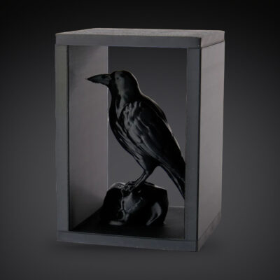 Corbeau perché – book nook pour bibliothèque, impression 3D