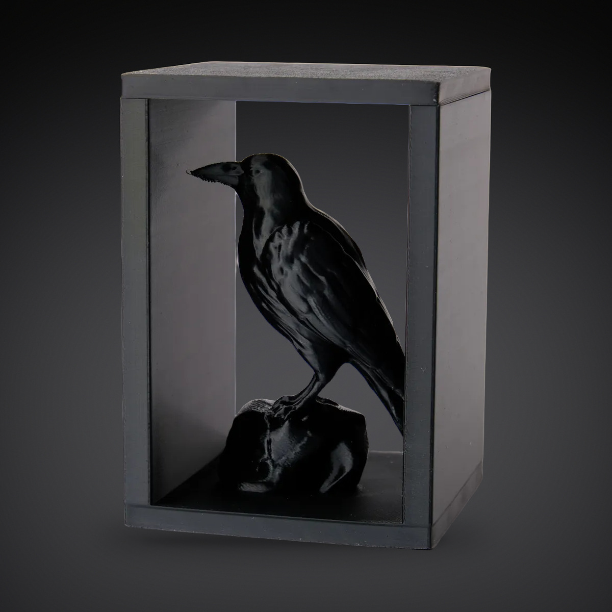 Corbeau perché – book nook pour bibliothèque, impression 3D