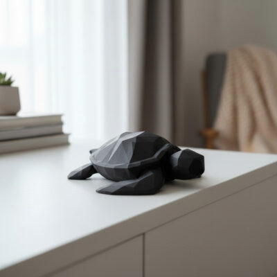 Tortue de mer low poly, impression 3D