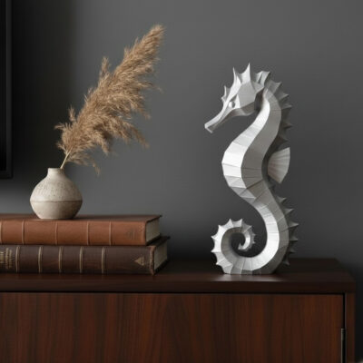 Hippocampe décoratif élégant, impression 3D