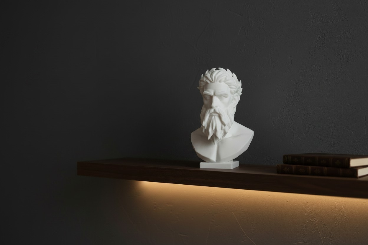 Modern Zeus bust, 3D printed