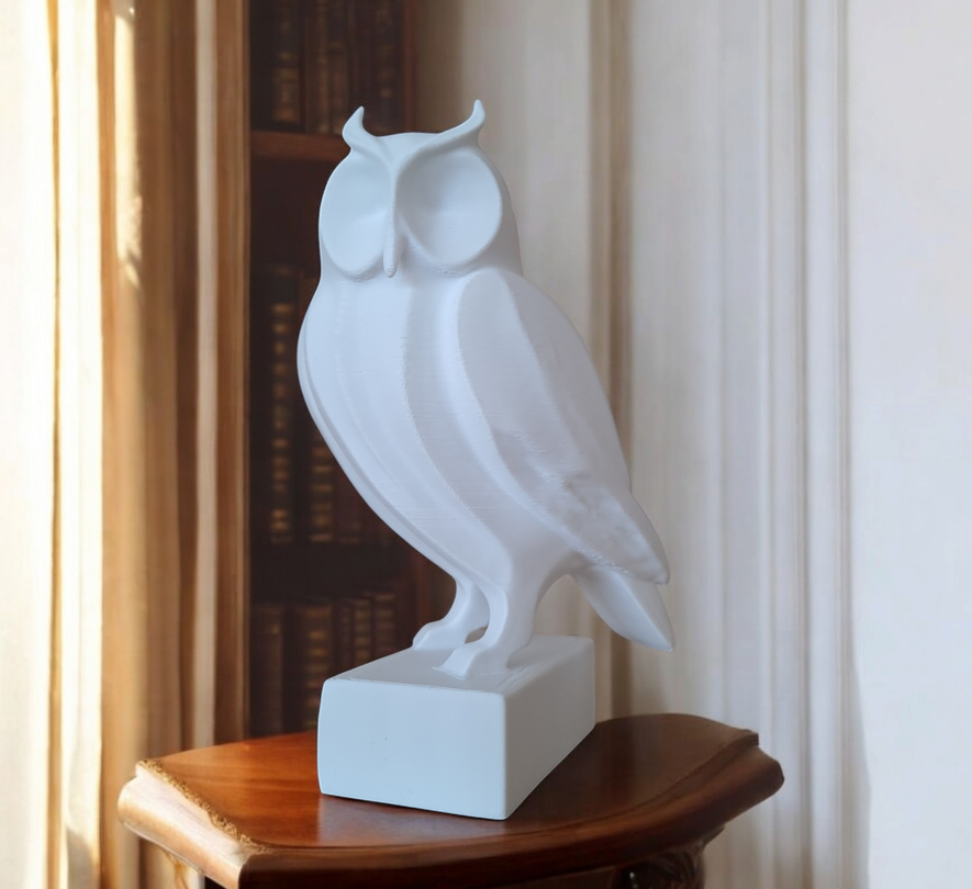 Majestic owl on a base