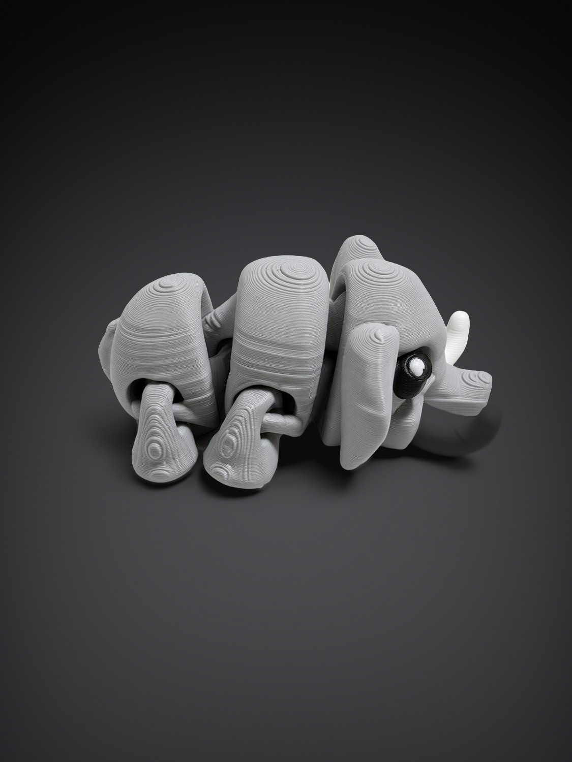 Éléphant articulé, impression 3D, photo 3
