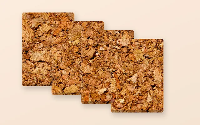 Échantillons de liège naturel pour la gravure laser