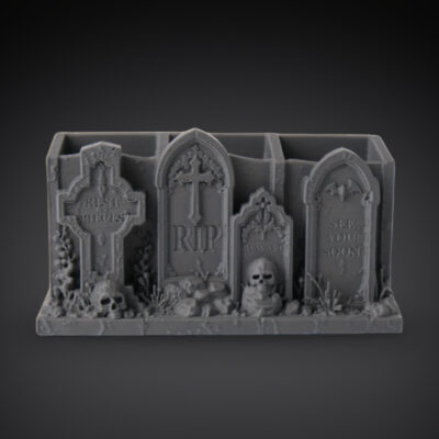 Organisateur pierres tombales – cimetière d’Halloween, impression 3D