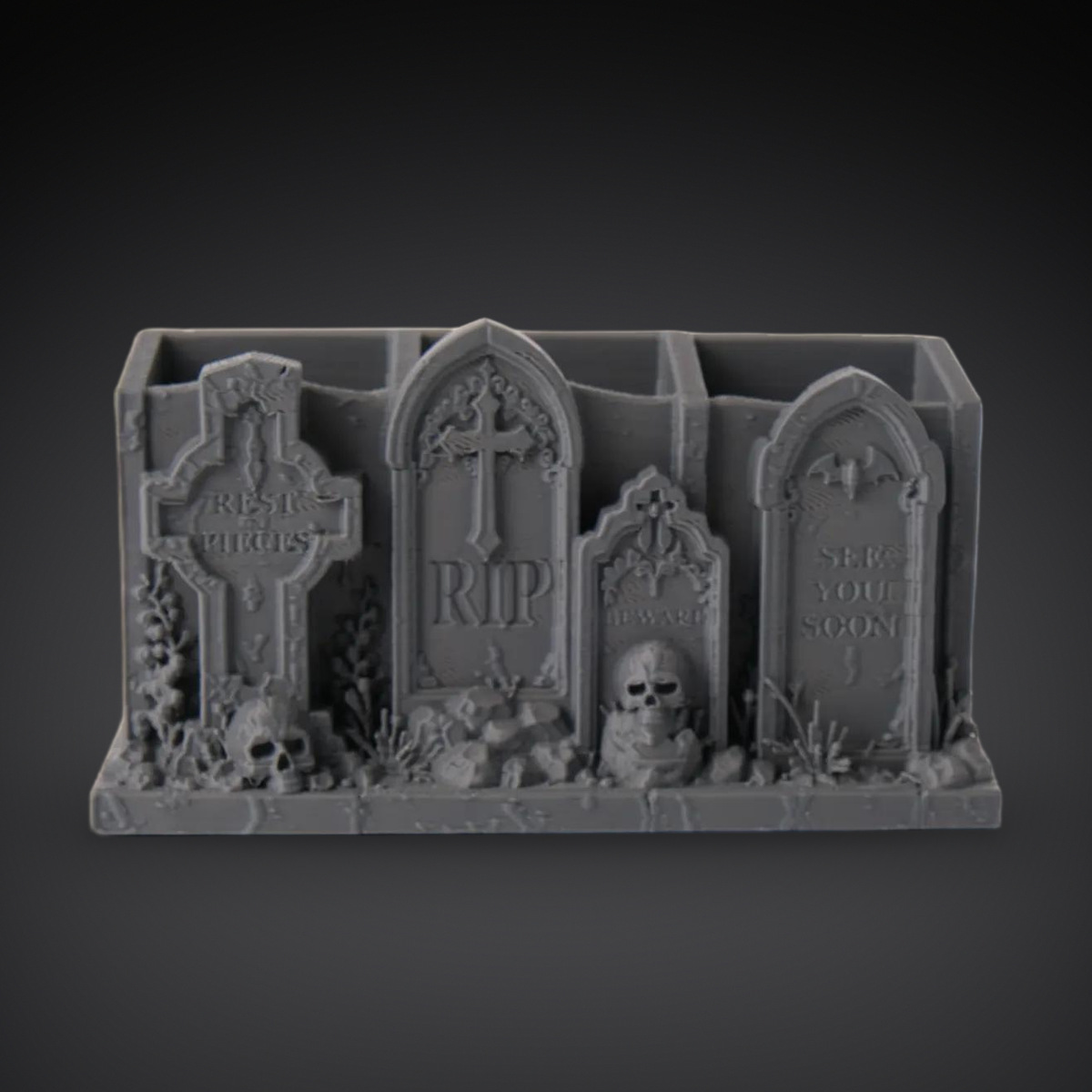 Organisateur pierres tombales – cimetière d’Halloween, impression 3D