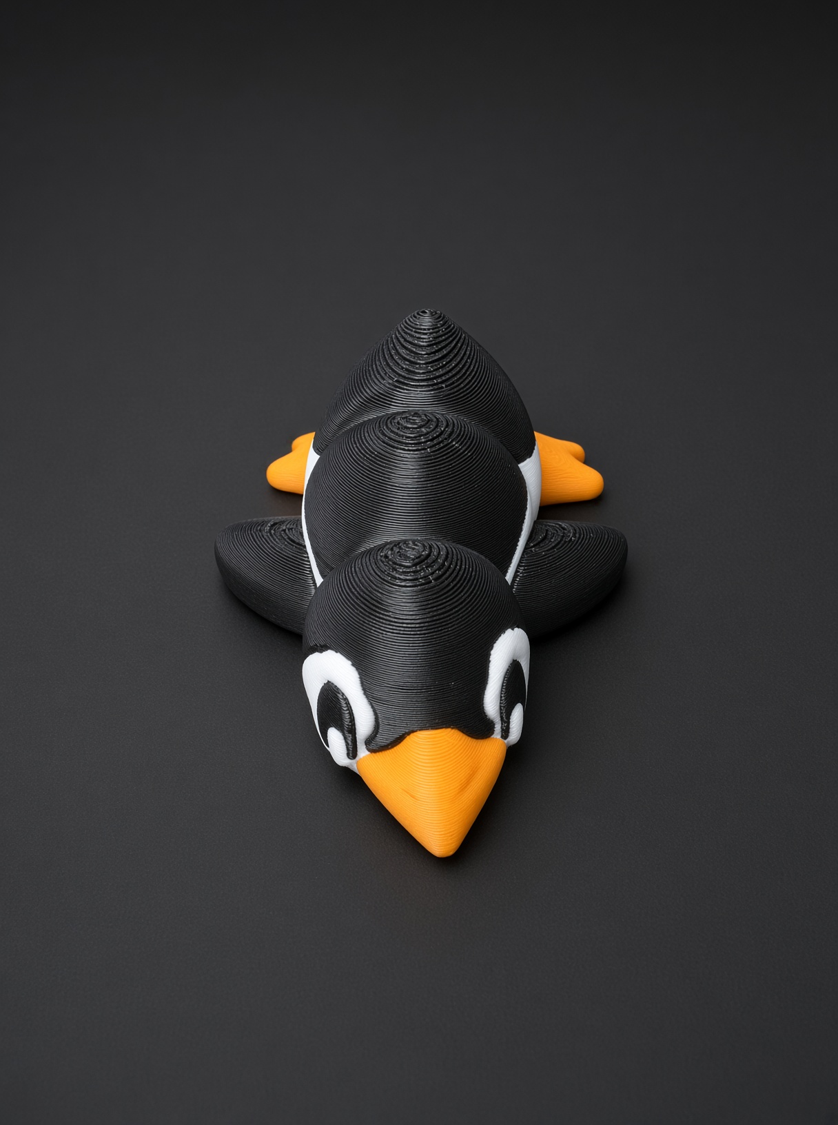 Pingouin articulé couché, impression 3D