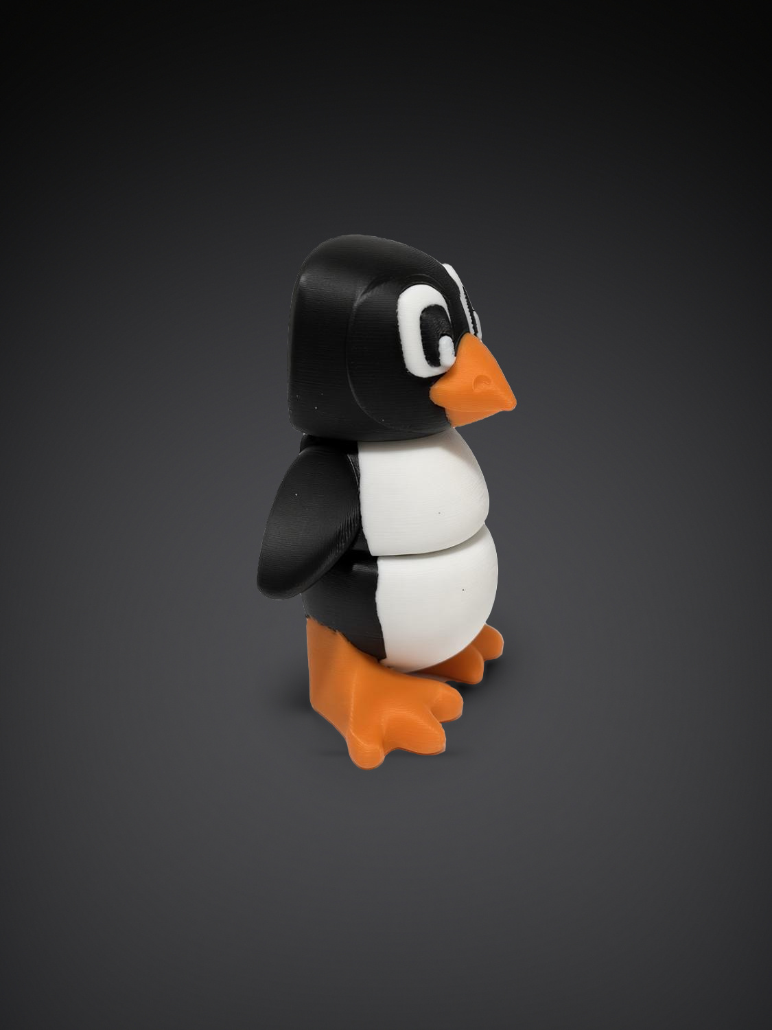 Pingouin articulé, impression 3D, photo 3