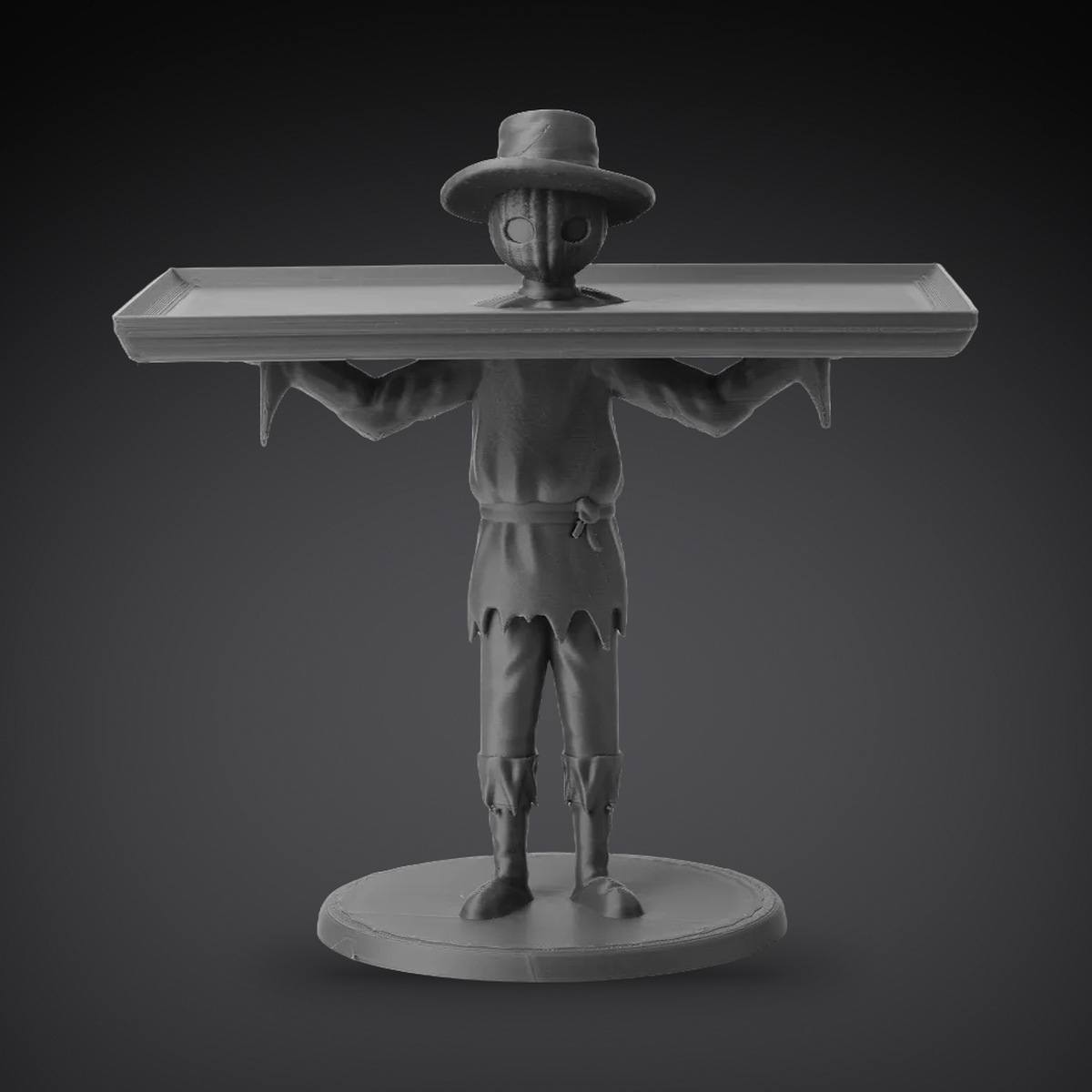 Scarecrow tray – Halloween display stand, 3D printed