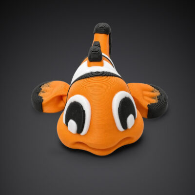 Poisson-clown articulé, impression 3D