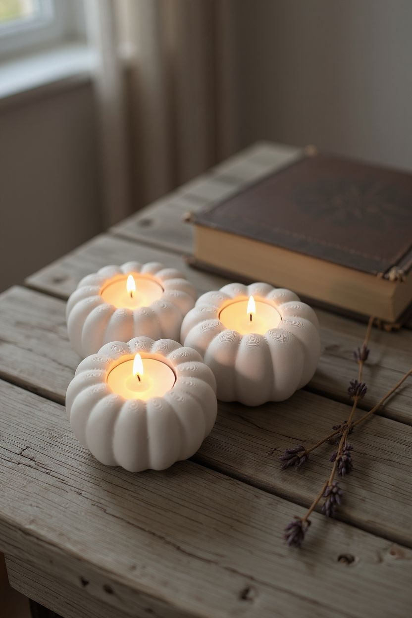 Autumn pumpkin candle holder — view 4