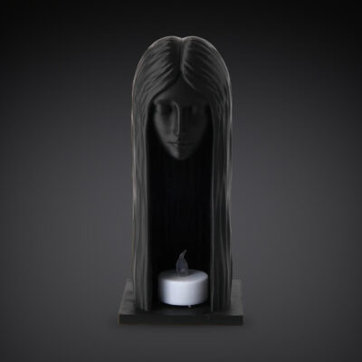 Porte-lampion dame gothique – lumière DEL, impression 3D