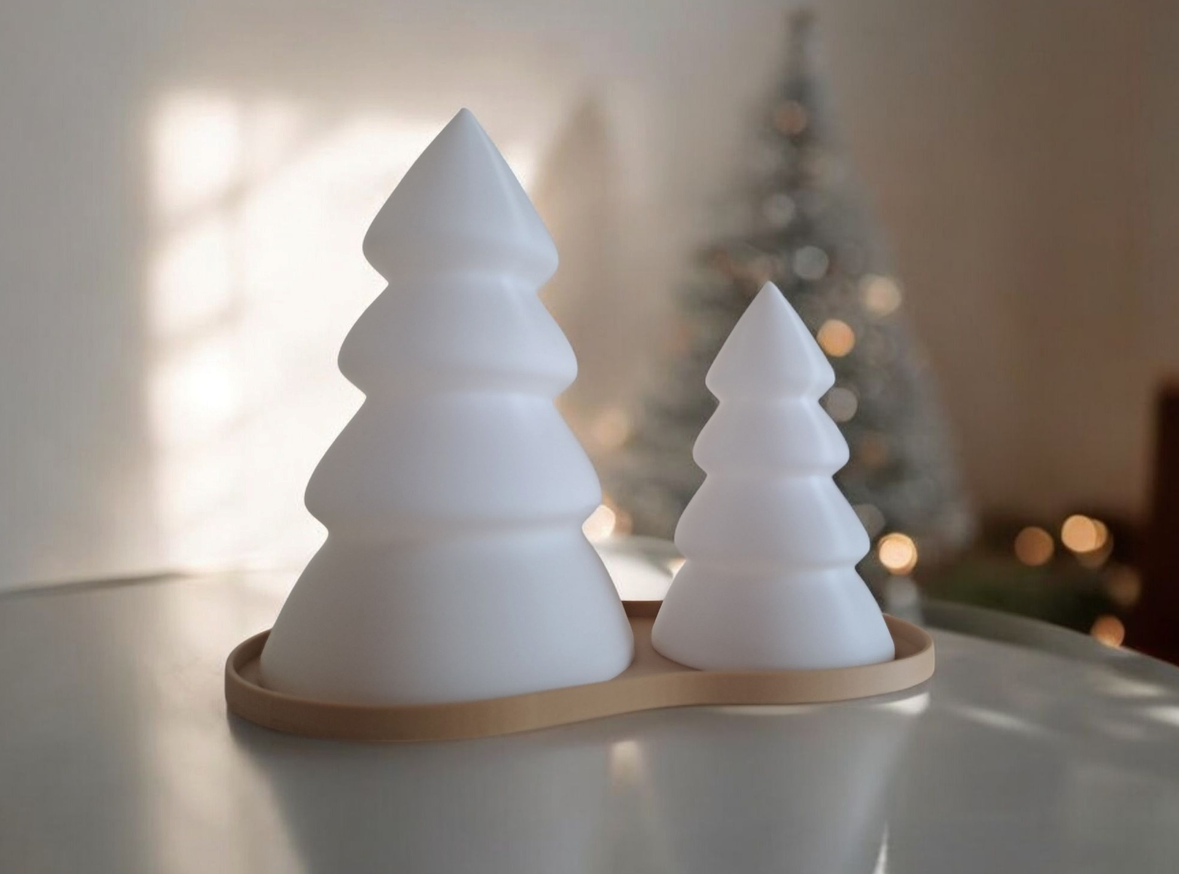 Christmas tree set with tray (LED)