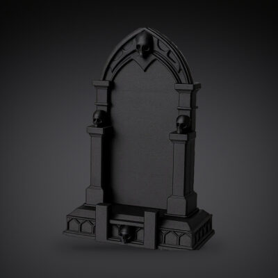 Support à cellulaire gothique – arche aux têtes de mort, impression 3D